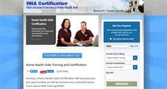 Desktop Screenshot of hha-certification.com