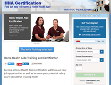 Tablet Screenshot of hha-certification.com